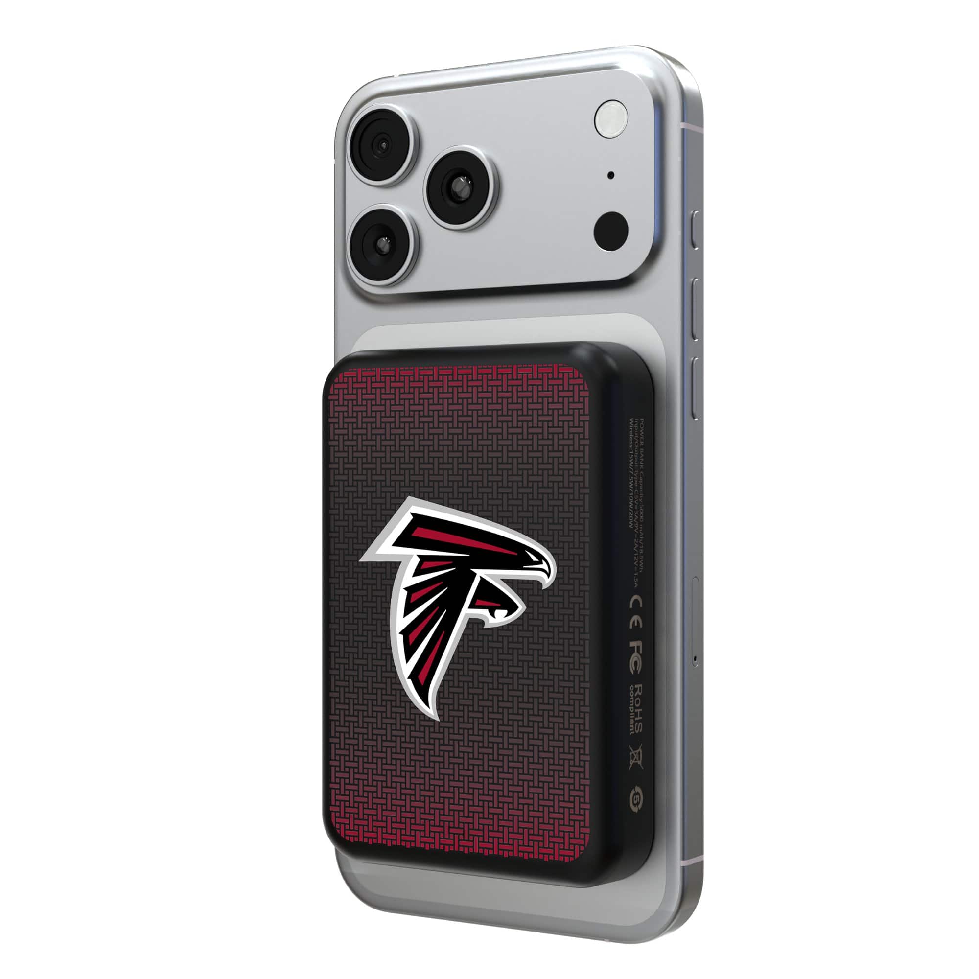 Keyscaper - Atlanta Falcons Wireless Magnetic Power Bank - Black