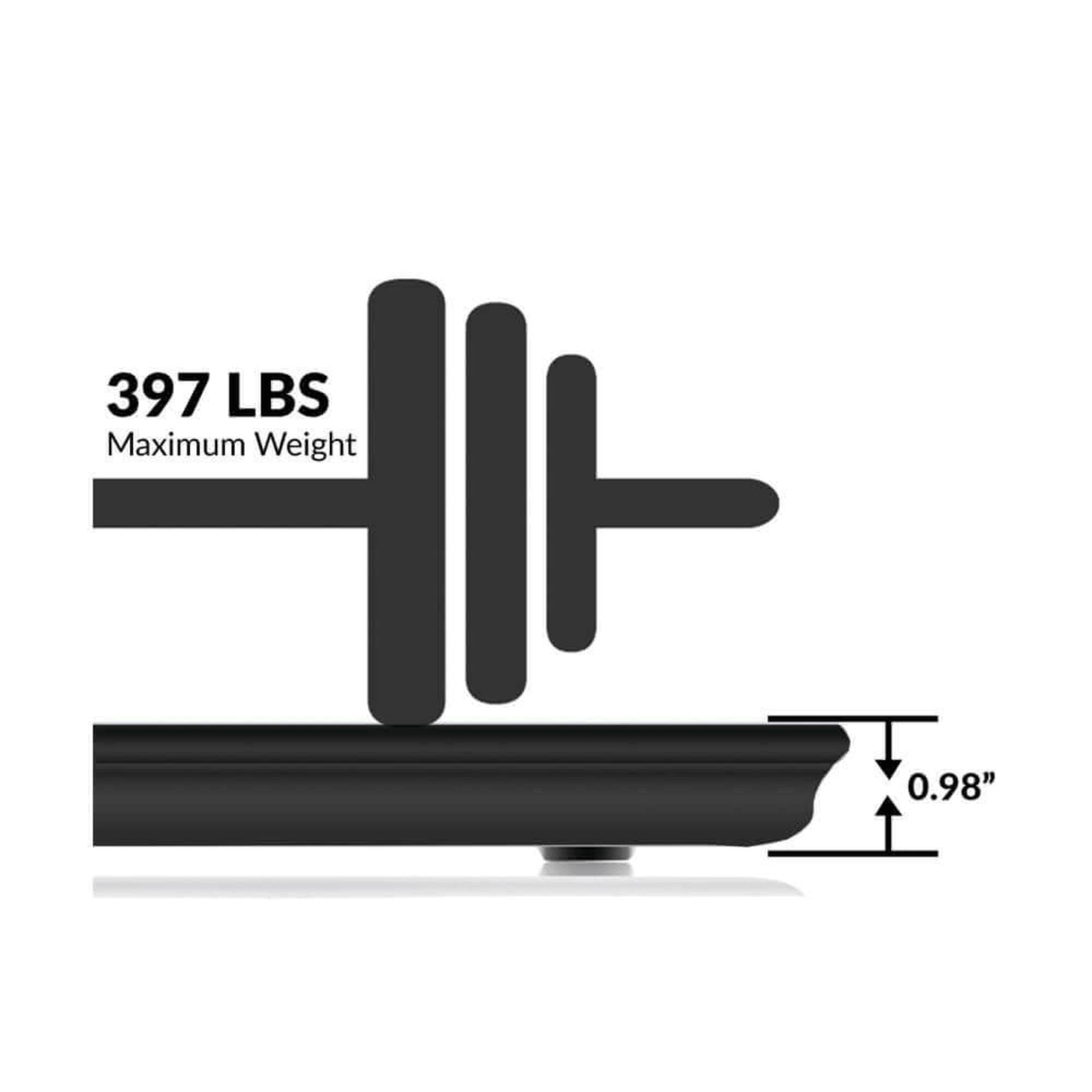 397 LBS Maximum Weight  
0.98"