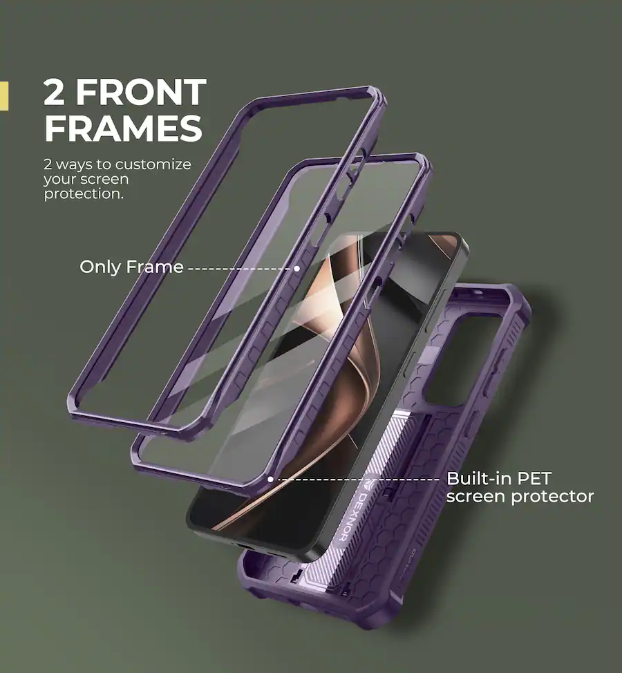 Dexnor For Samsung Galaxy S25 Shockproof Rugged Case with Slide Camera ...