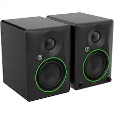 Front. Mackie - 4.5-inch Powered Studio Monitors with Tone Control, Location Switch, Headphone Output, and Speaker Cables (Pair).