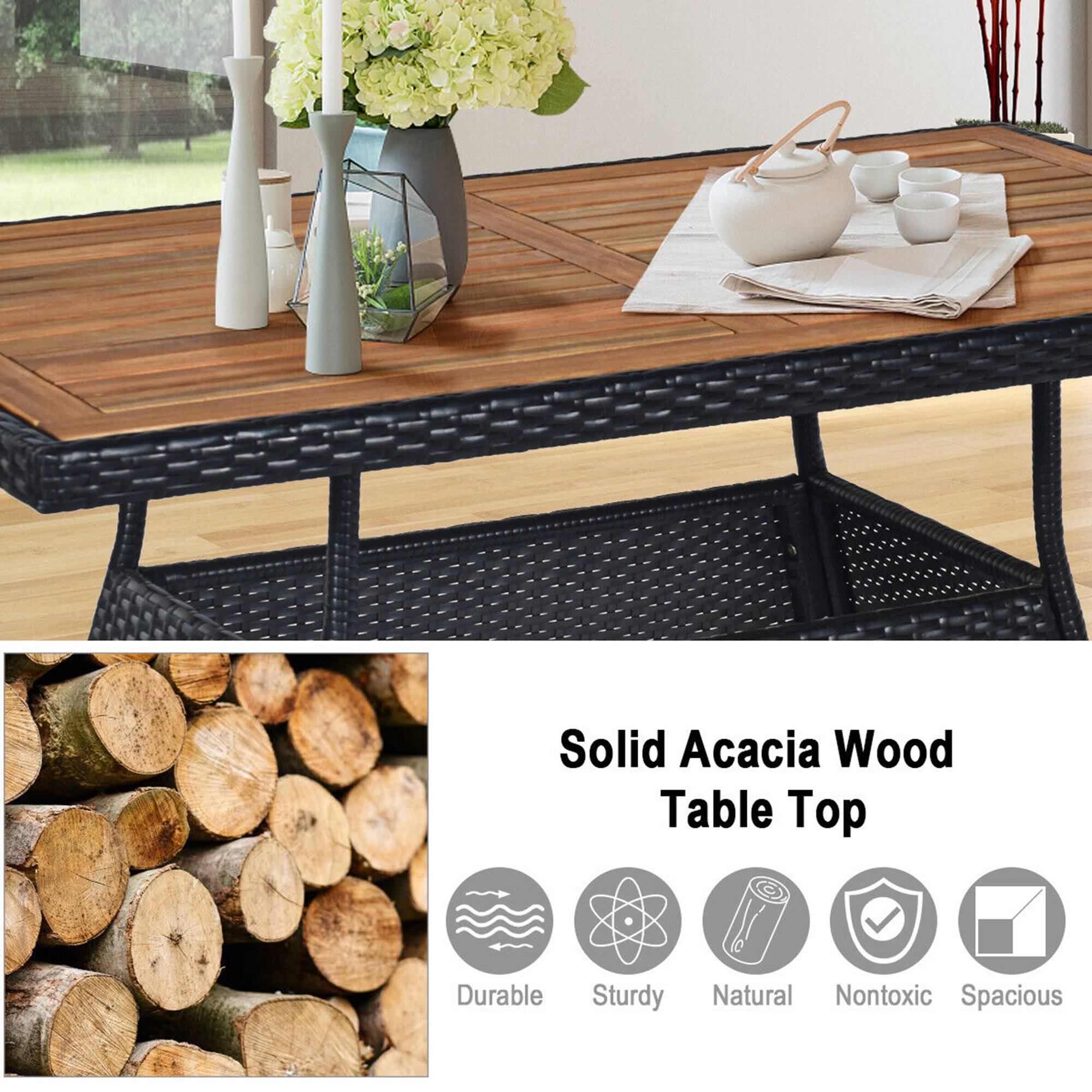 Solid Acacia Wood Table Top

- Durable
- Sturdy
- Natural
- Nontoxic
- Spacious