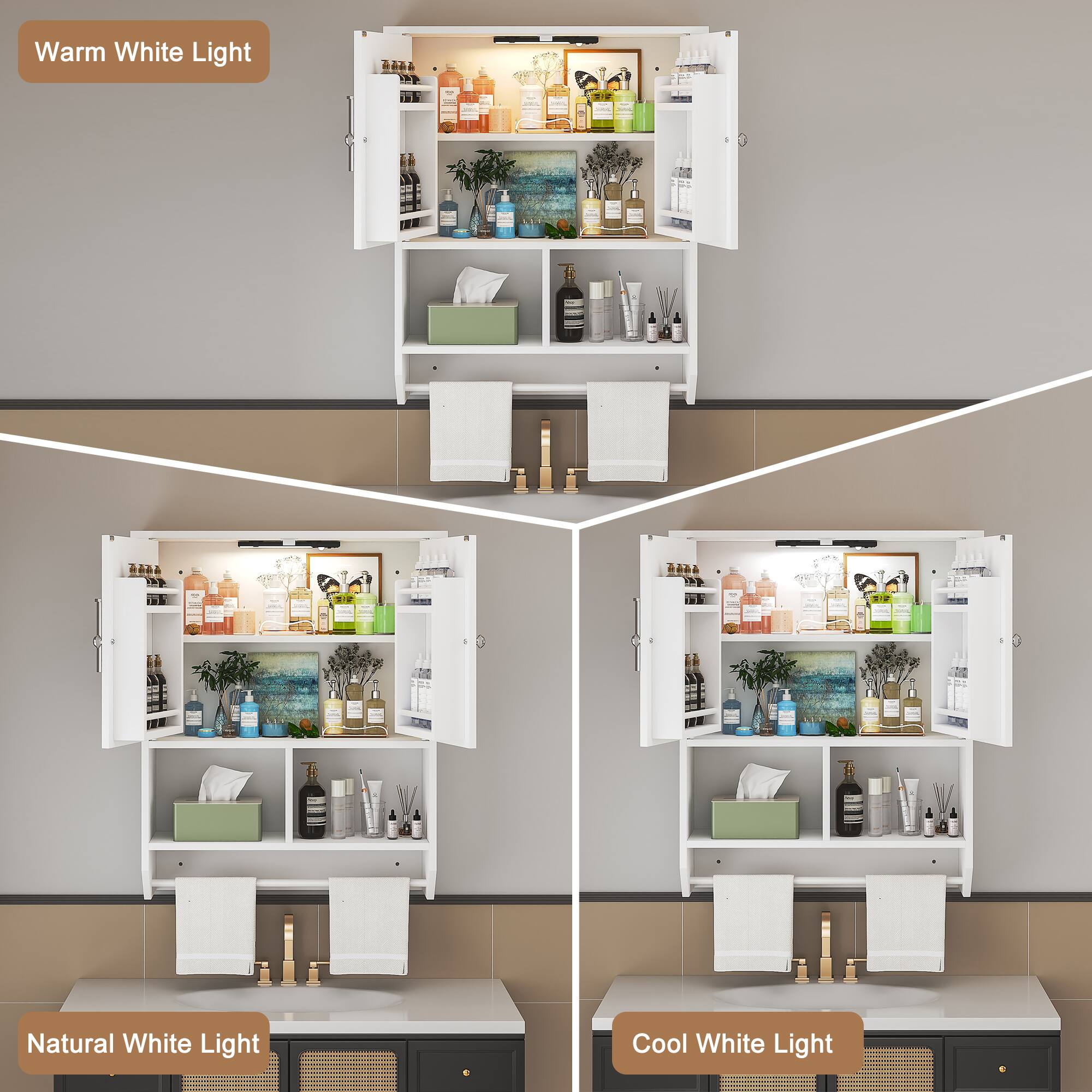 Warm White Light  
Natural White Light  
Cool White Light