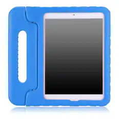 Front. Entronix - Kid-Friendly Entronix Case for iPad 10.9" (10th Gen, 2022) with Handle & Kickstand - Blue.