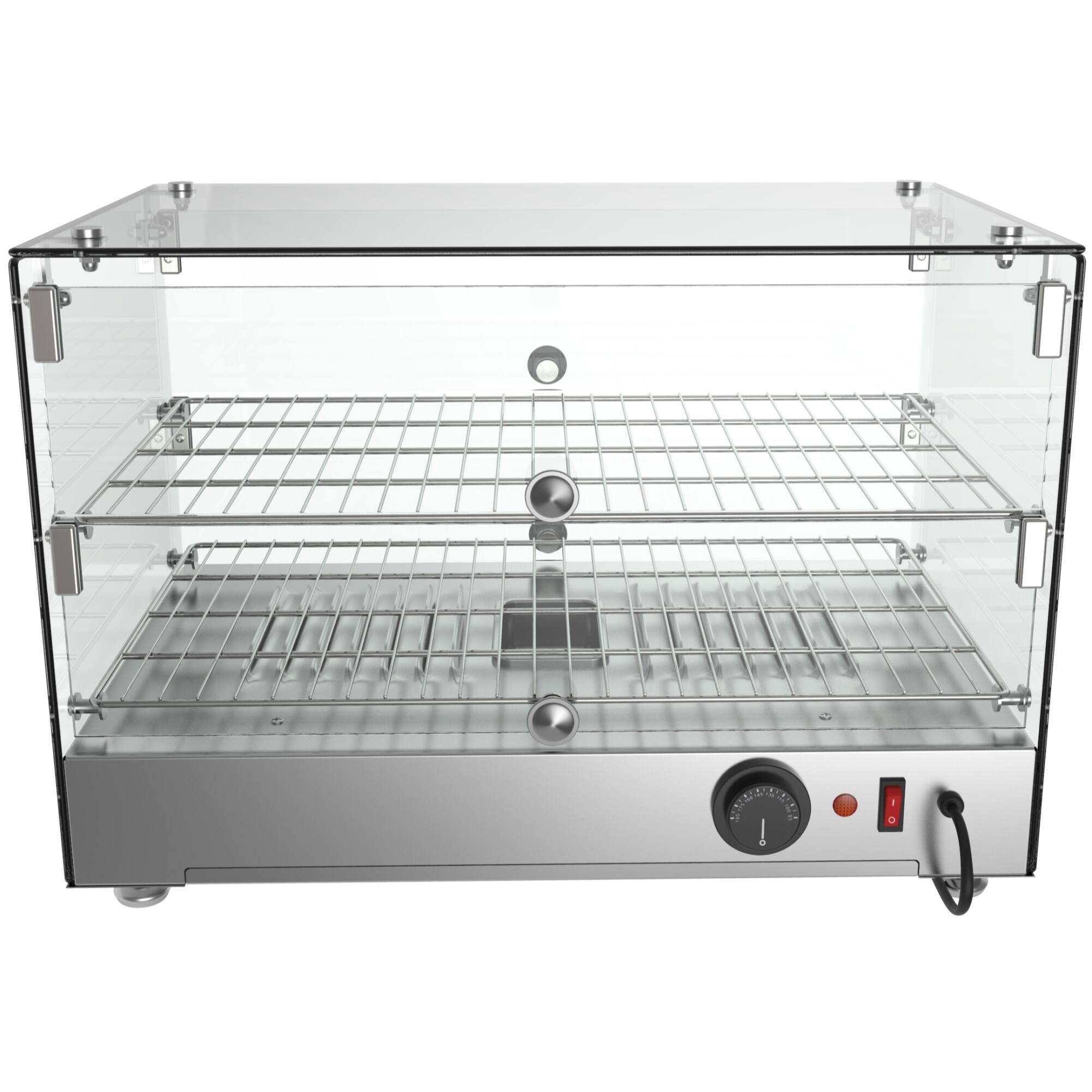 Back. Koolmore - 22 in. Glass Countertop Display Warmer, 1.7 cu. ft. HDC-1.7C. - Silver.