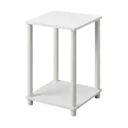 FurniFact - Wood Bookcase with Open Shelves and Sturdy Construction for Living Room Storage - White