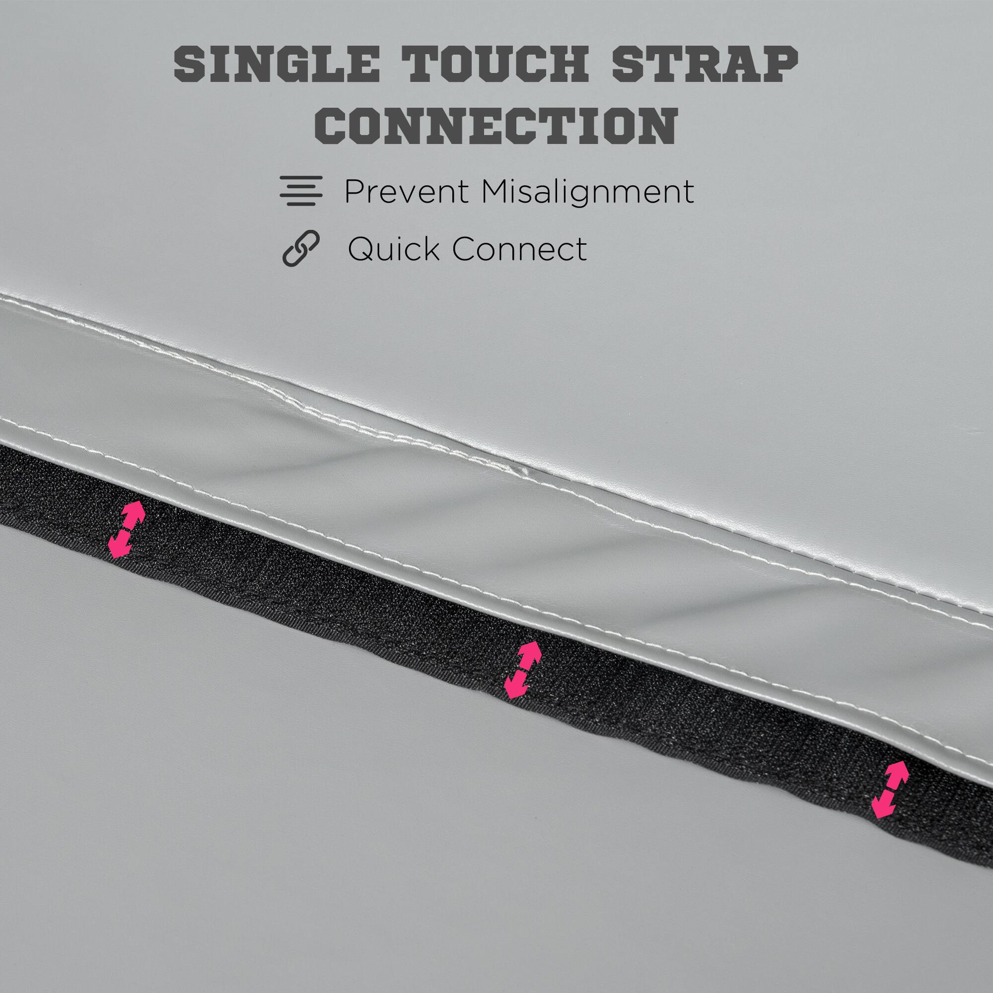 SINGLE TOUCH STRAP CONNECTION

- Prevent Misalignment
- Quick Connect