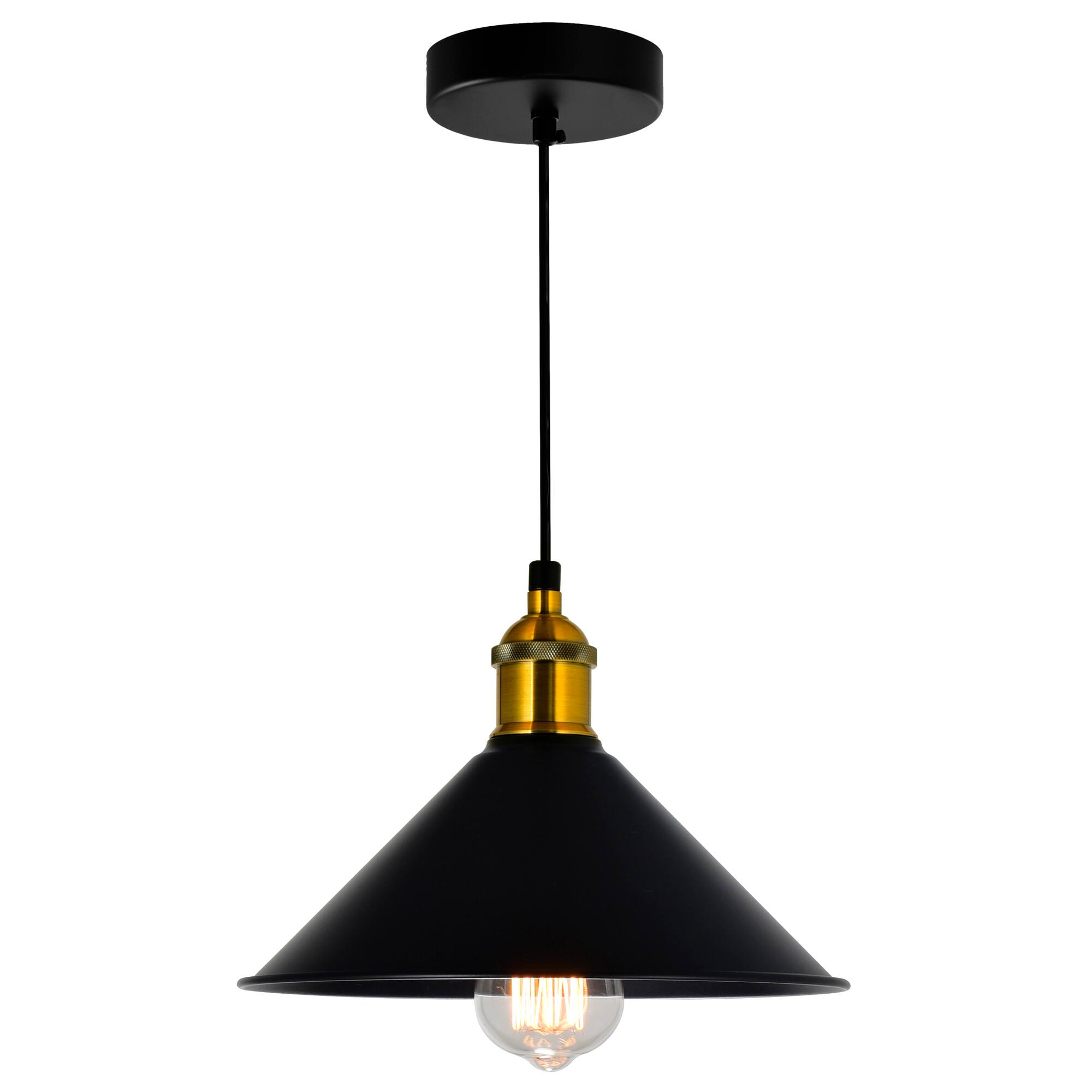 CWI Lighting - Brave 1 Light Down Mini Pendant With Finish - Black