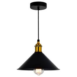 CWI Lighting - Brave 1 Light Down Mini Pendant With Finish - Black