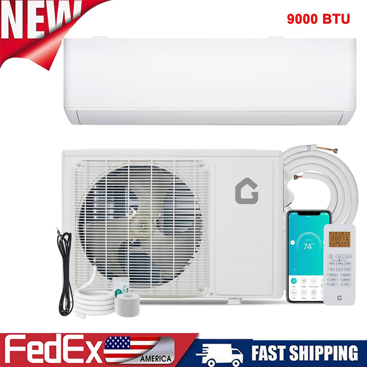 NEW  
9000 BTU  

FedEx AMERICA  
FAST SHIPPING
