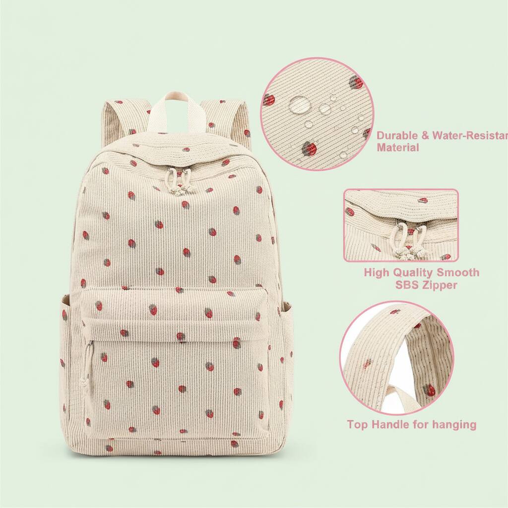 Durable & Water-Resistant Material  
High Quality Smooth SBS Zipper  
Top Handle for hanging