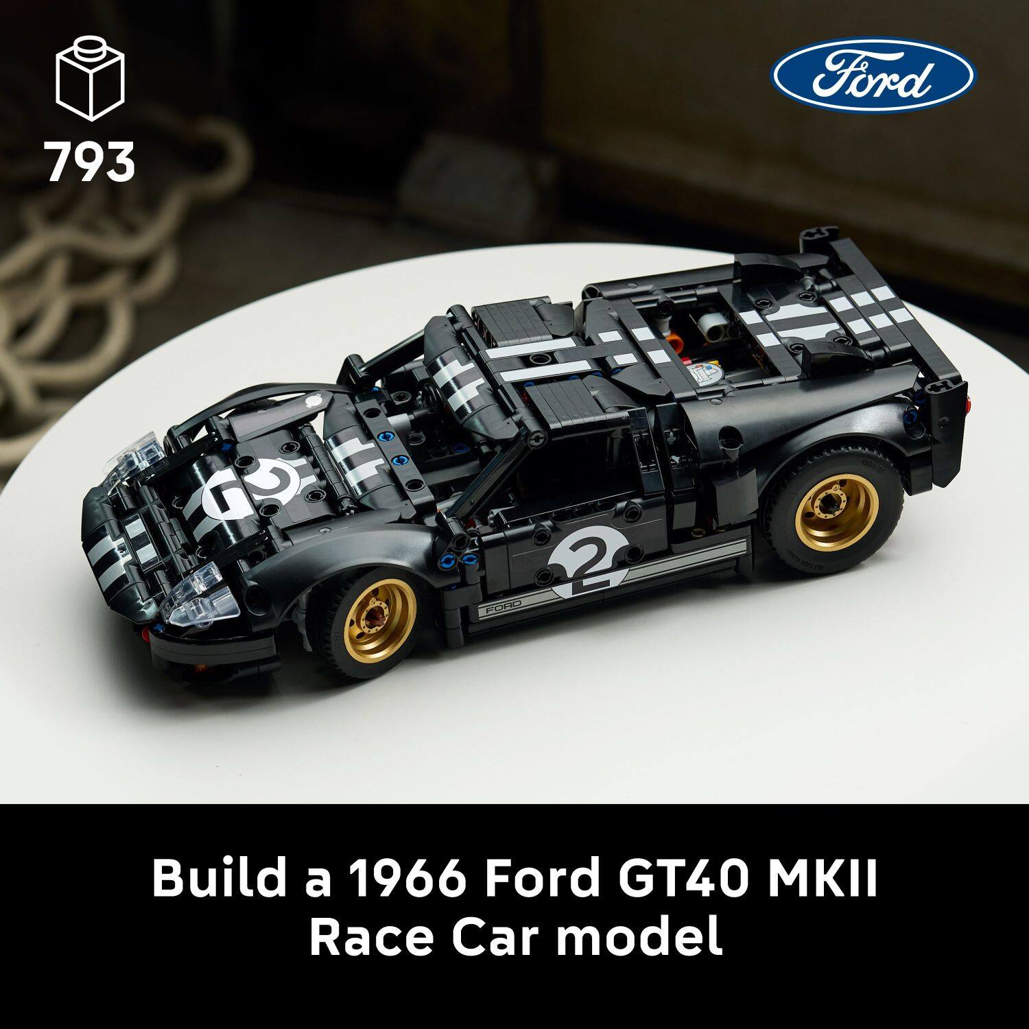 793  
Ford  
Build a 1966 Ford GT40 MKII Race Car model