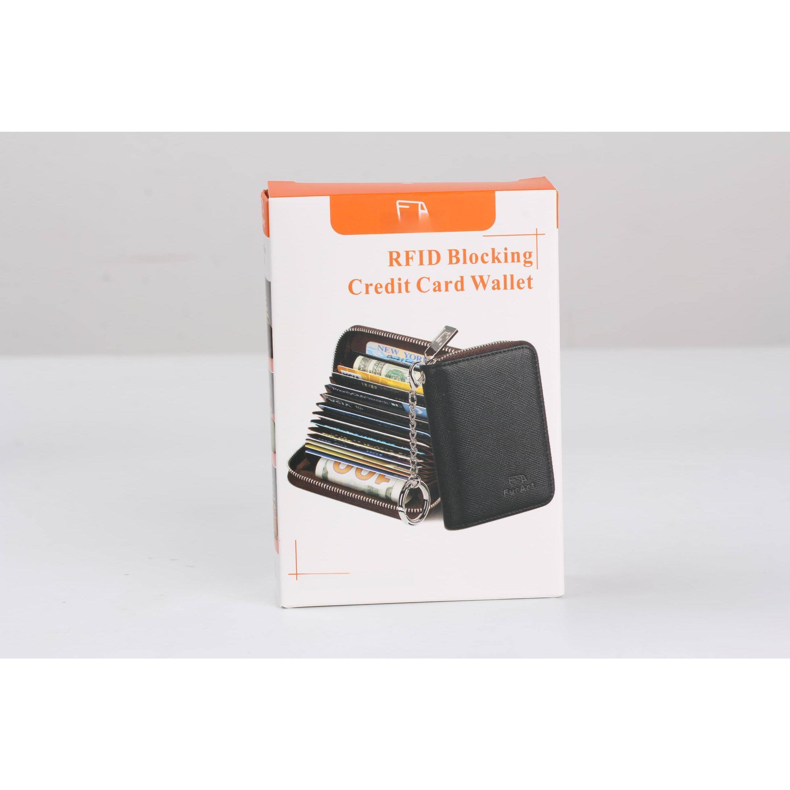 Alt View 5. Jadie Link - Zipper Wallet Women Rfid Blocking Credit Card Business Holder Compact Size Keychain Special Design Multi-color optional - Daisies and Cat-small.