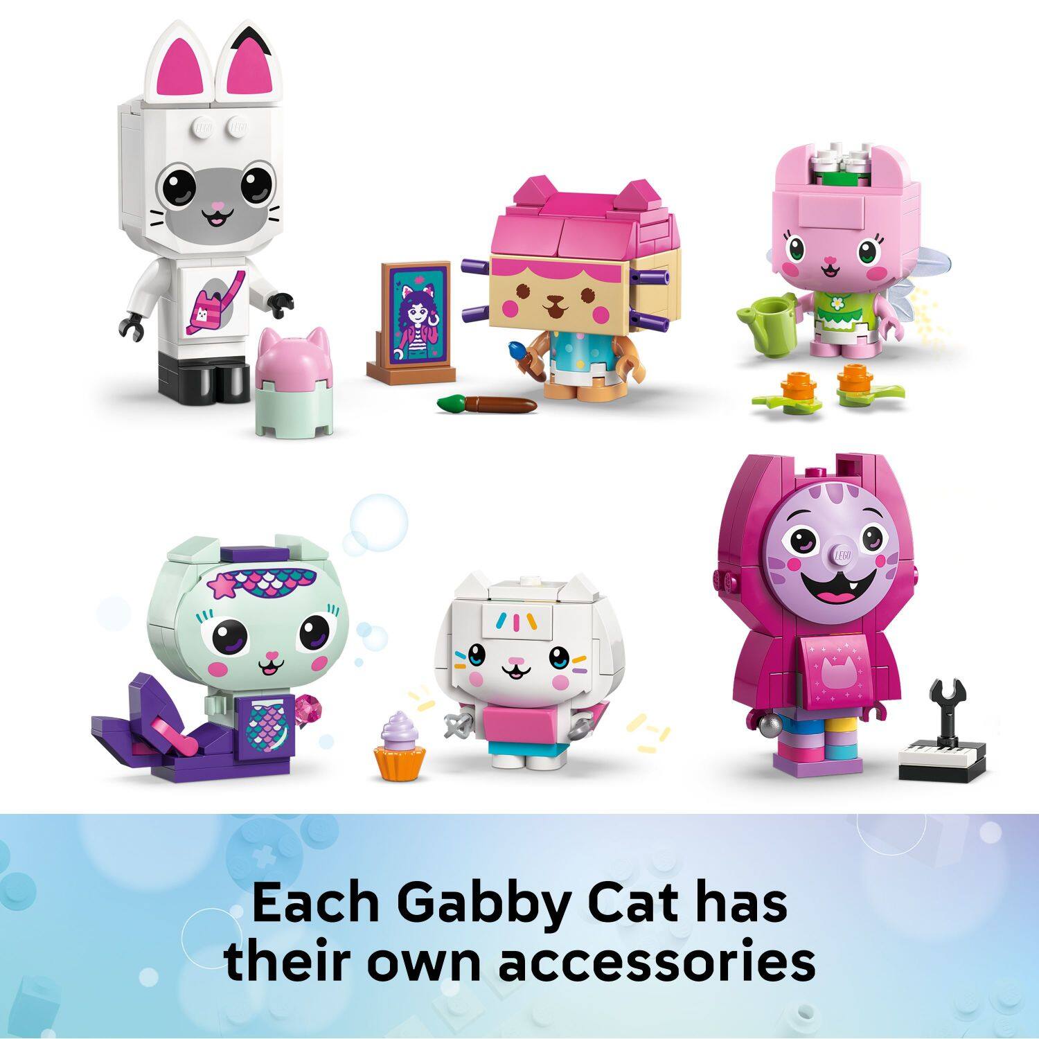 Each Gabby Cat has their own accessories
