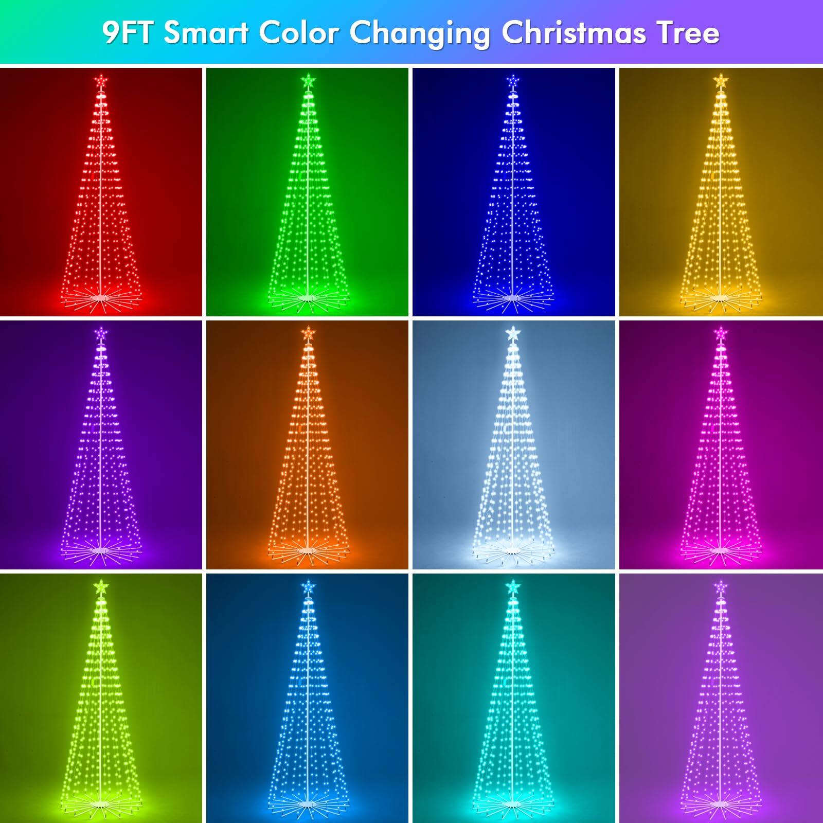 9FT Smart Color Changing Christmas Tree