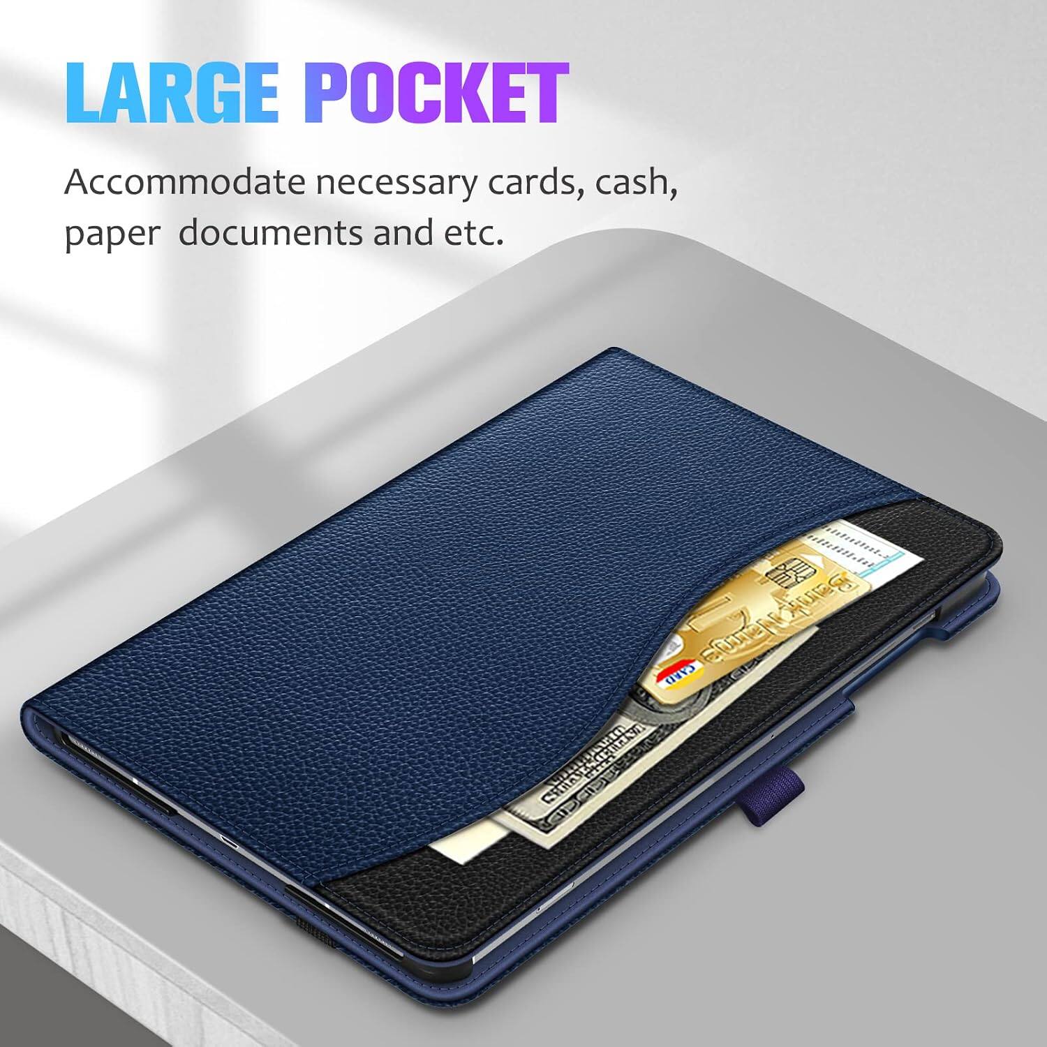 LARGE POCKET  
Accommodate necessary cards, cash, paper documents and etc.  

Bank CARD  
Name: CHIPO  
STARMENT: VACURONE