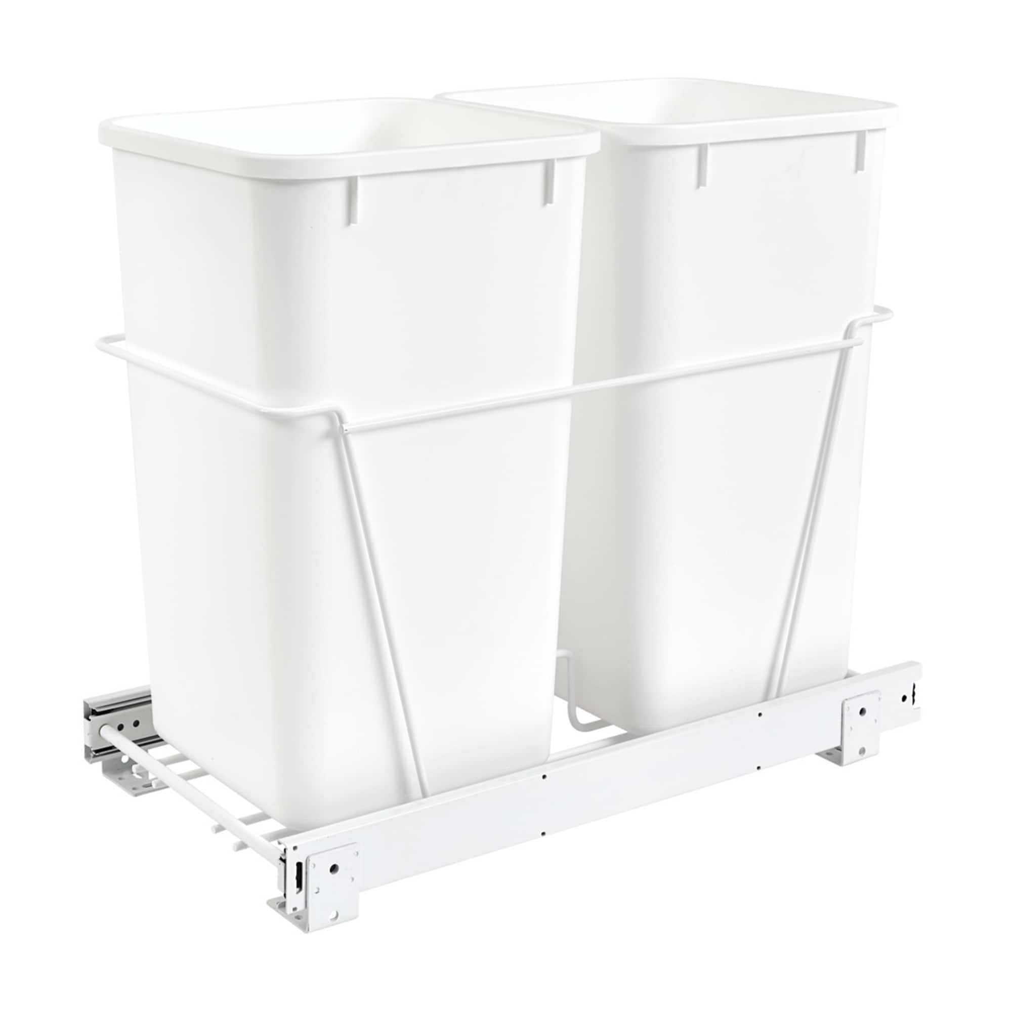 Rev-A-Shelf - Double Pullout Kitchen Cabinet 27 qt. Trash Can, RV-15PB-2 S - White price history on PriceWatchPro