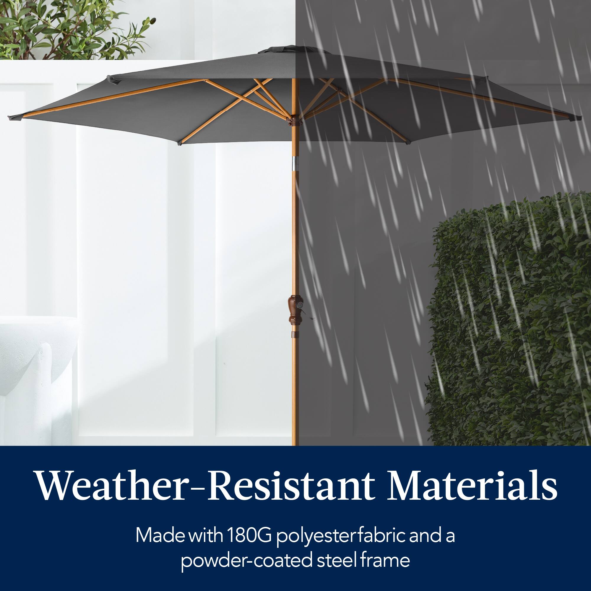 Weather-Resistant Materials
Made with 180G polyester fabric and a powder-coated steel frame