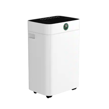 Front. Airplus - AIRPLUS 28-Pint Dehumidifier with Drain Hose, 2.8L Tank, Low Noise, Auto Defrost for Rooms, White/Black.