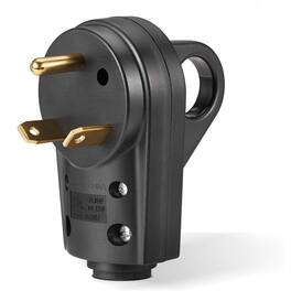 Stock Preferred - 30A 125V RV Replacement Plug Male Adapter - Black