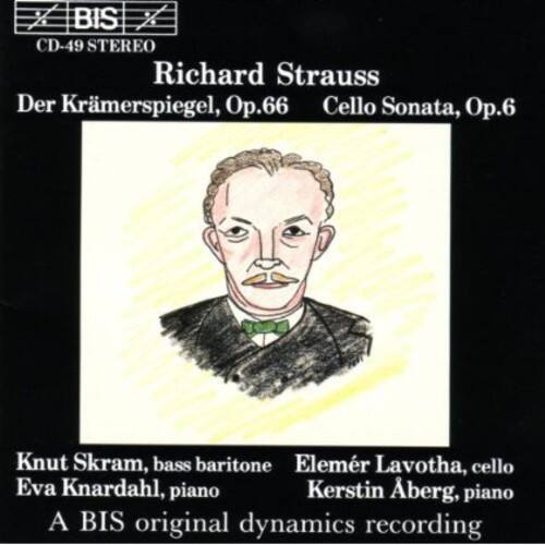 BIS CD-49 STEREO

Richard Strauss  
Der Kärmerspiegel, Op.66  
Cello Sonata, Op.6

Knut Skram, bass baritone  
Elemér Lavotha, cello  
Eva Knardahl, piano  
Kerstin Åberg, piano

A BIS original dynamics recording