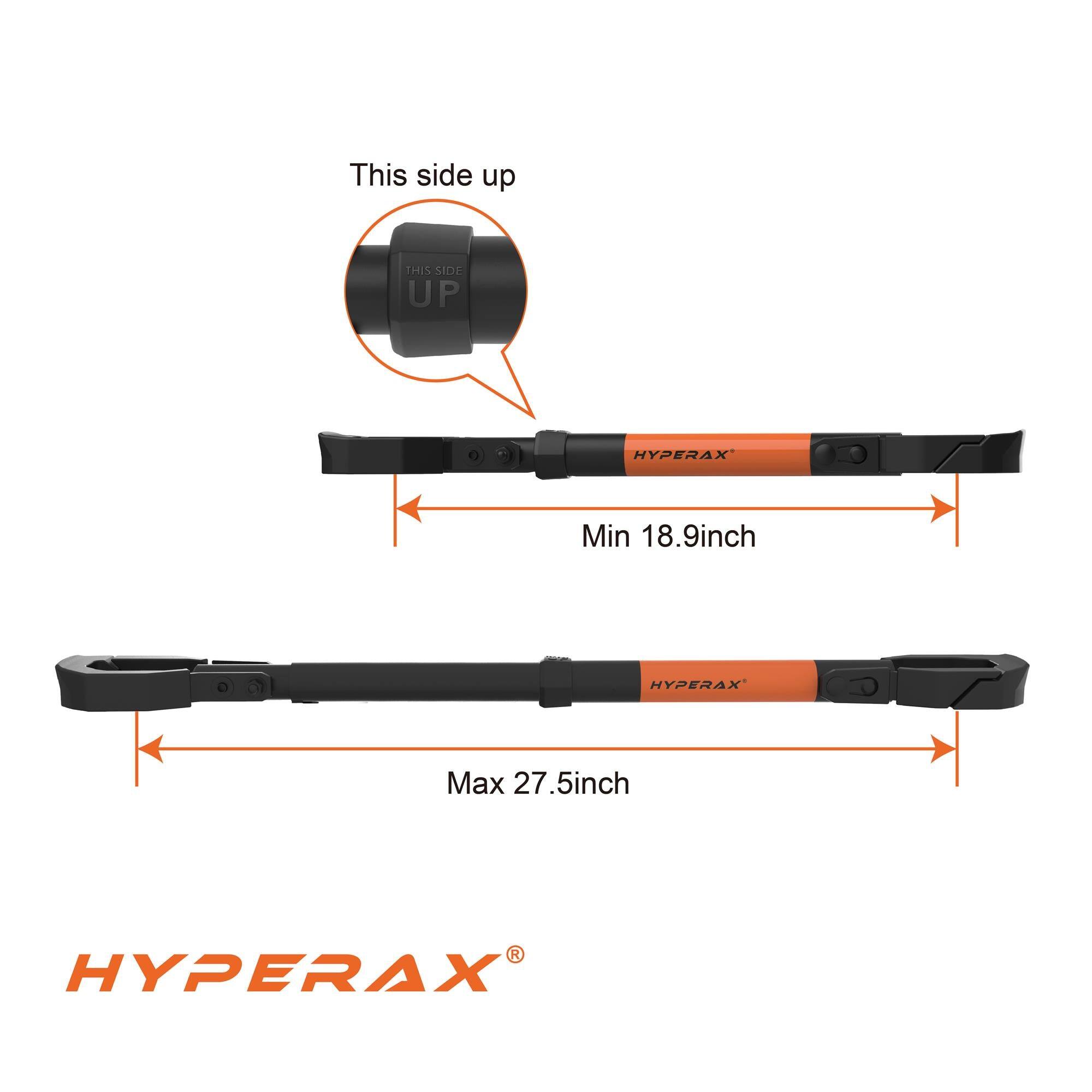 This side up  
THIS SIDE UP  
HYPERAX  
Min 18.9 inch  
HYPERAX  
Max 27.5 inch  
HYPERAX