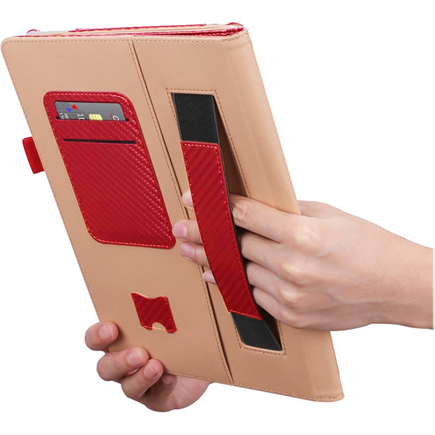 Alt View 15. SaharaCase - Bi-Fold Folio Case for Microsoft Surface Go 4 and Surface Go 3 - Red.