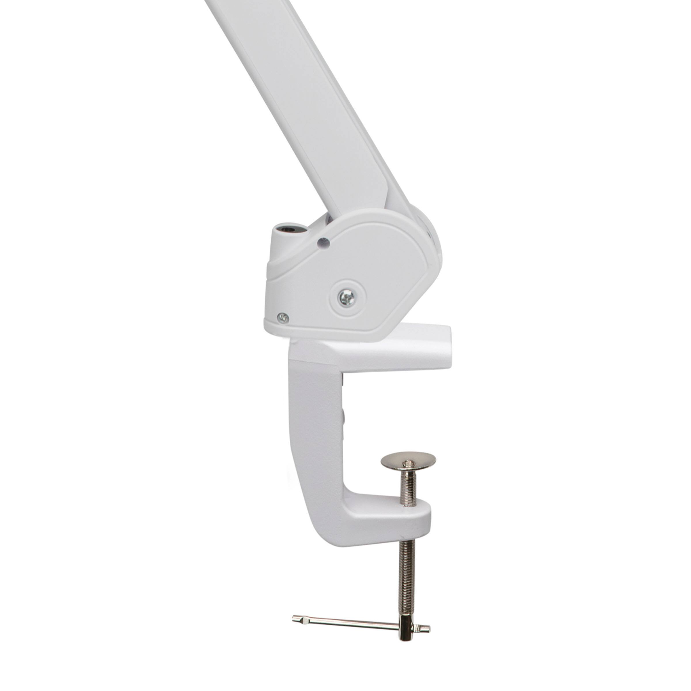 Alt View 1. Kings County Tools - LED Desk Lamp with Clamp - White.