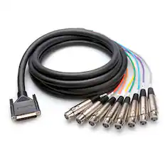 Front. Hosa Technology - Hosa Technology Hosa 9.9'/3m Male DB-25 to 8x Female 3-Pin XLR Female Balanced Snake Cable.