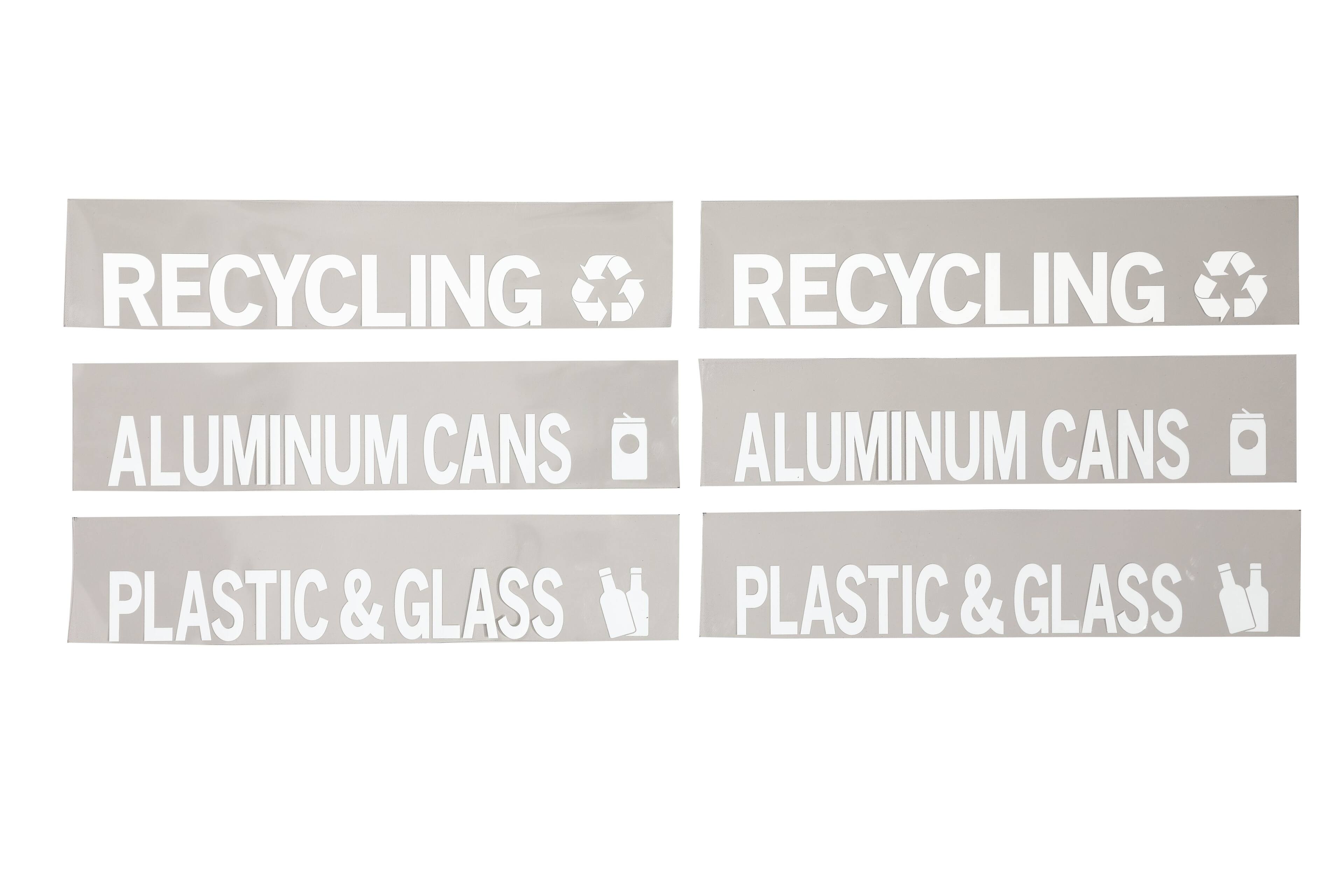 RECYCLING, ALUMINUM CANS, PLASTIC & GLASS
