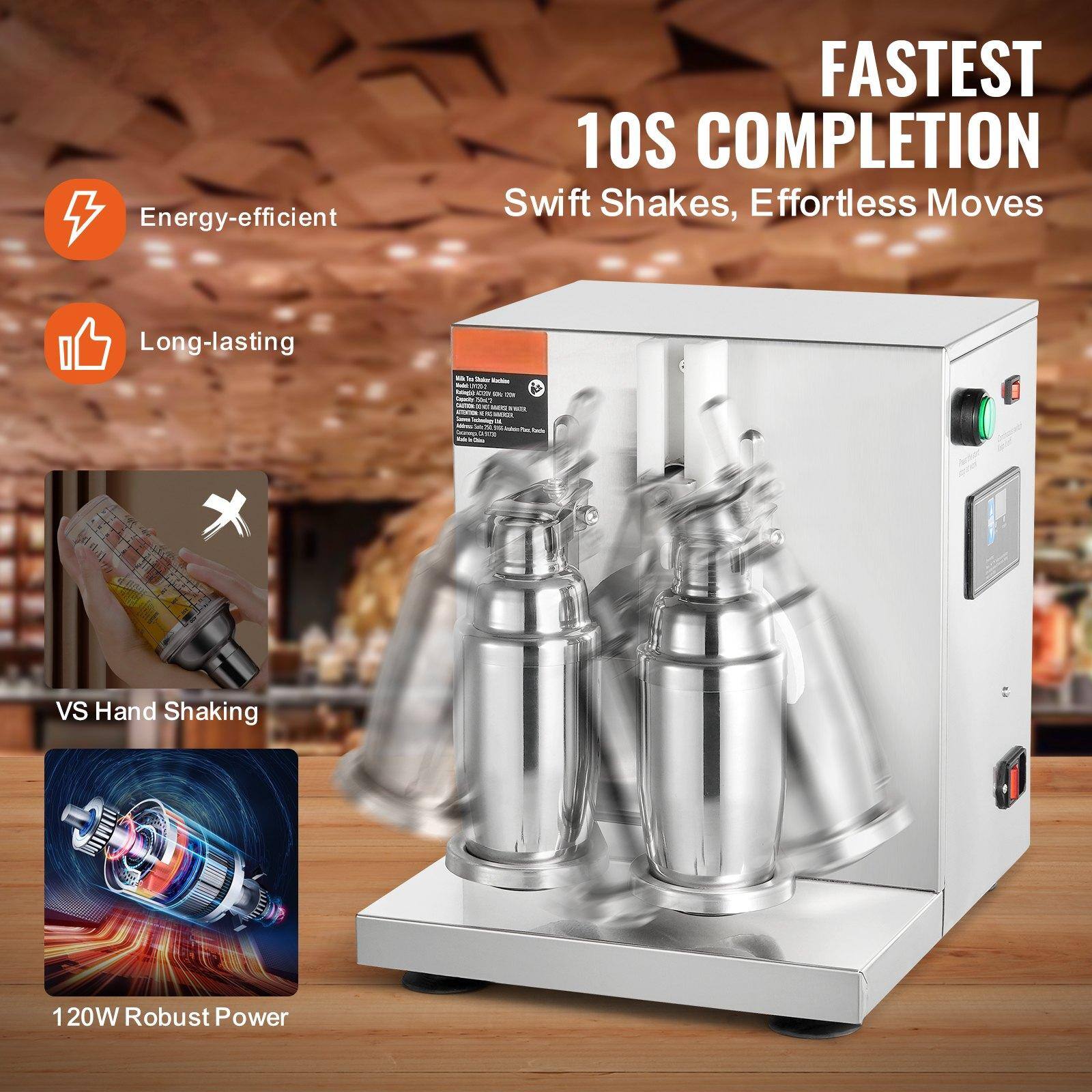 FASTEST 10S COMPLETION  
Swift Shakes, Effortless Moves  

Energy-efficient  
Long-lasting  

VS Hand Shaking  

120W Robust Power