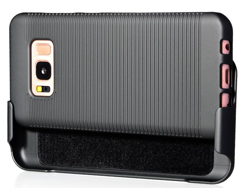 Alt View 7. Nakedcellphone - Case and Belt Clip Holster for Samsung Galaxy S8 Plus - Black.