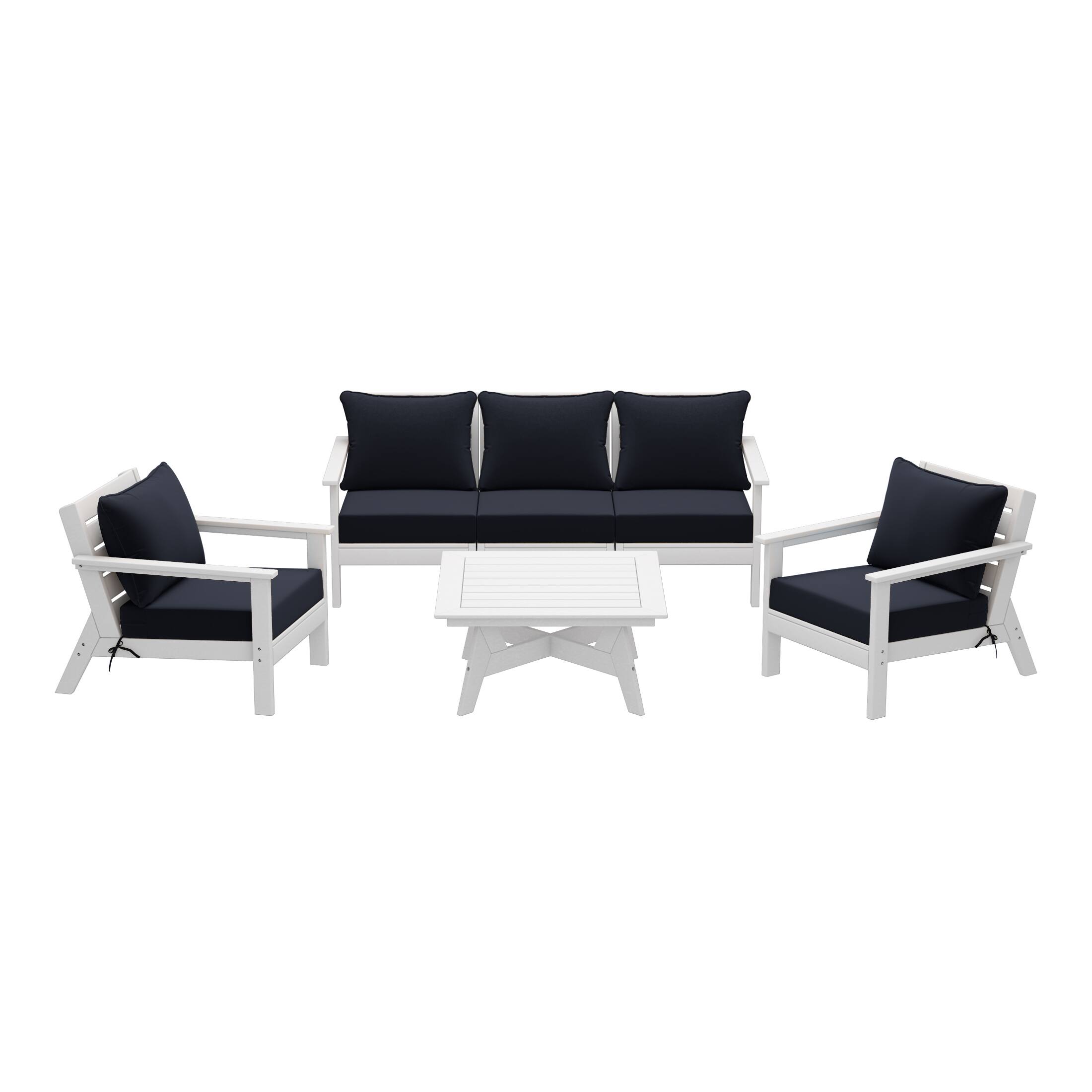 White/Navy Blue