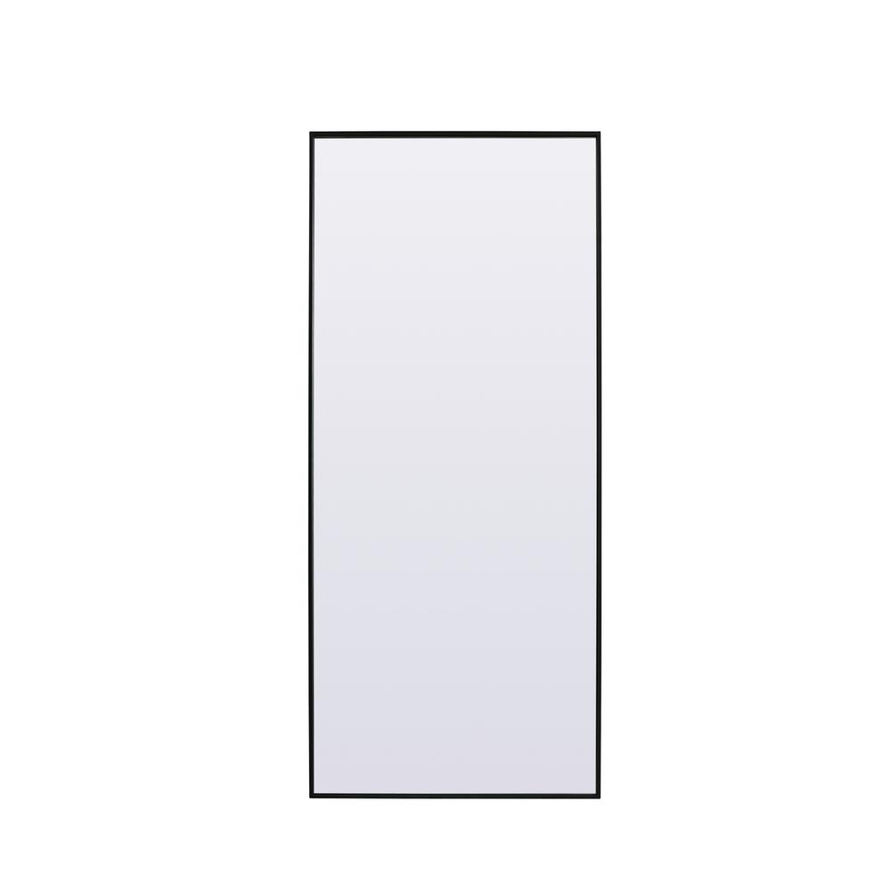 Alt View 6. Elegant Decor - Metal Frame Rectangle Full Length Mirror 30x72 Inch in Black - Black.