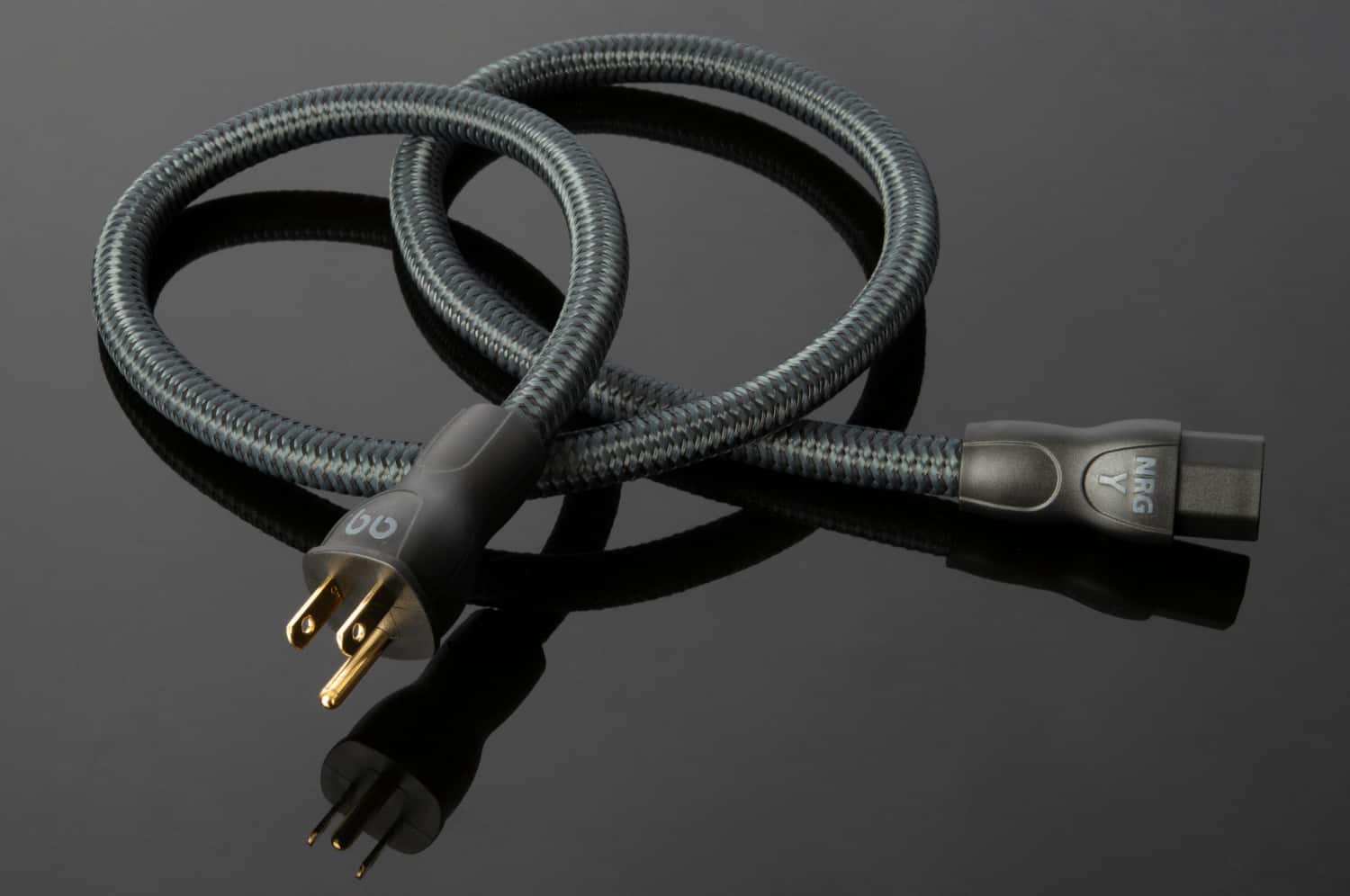 Alt View 27. AudioQuest - NRG-Y3 6.6' Power Cable with C13 to 3-Prong Wall Plug Connectors - Black.