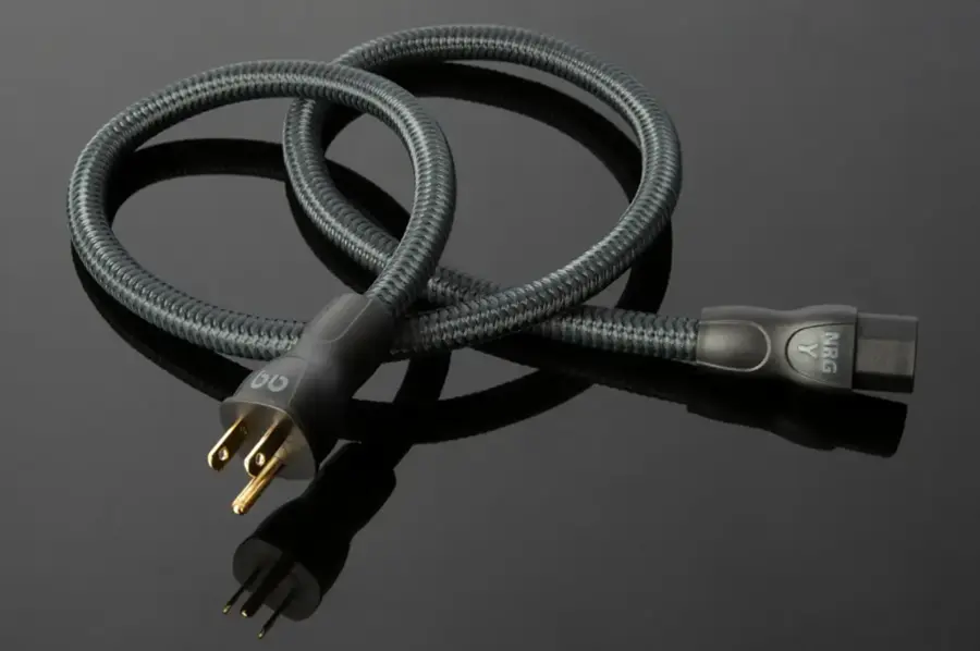 Alt View 27. AudioQuest - NRG-Y3 6.6' Power Cable with C13 to 3-Prong Wall Plug Connectors - Black.