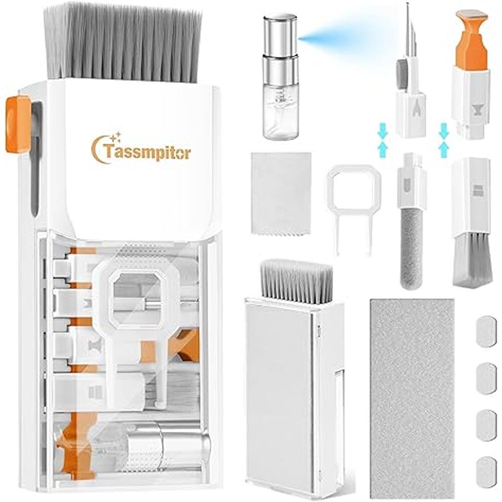 Front. Schertz - All-in-One Laptop & Electronics Cleaning Kit – Compact Keyboard Cleaner with Brush and Spray for MacBook, iPad, iPhone, - white.