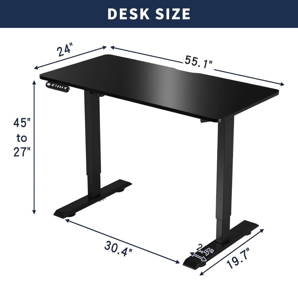 DESK SIZE

24" 55.1" DELT'A K 45" to 27" 30.4" 2.4" 19.7"