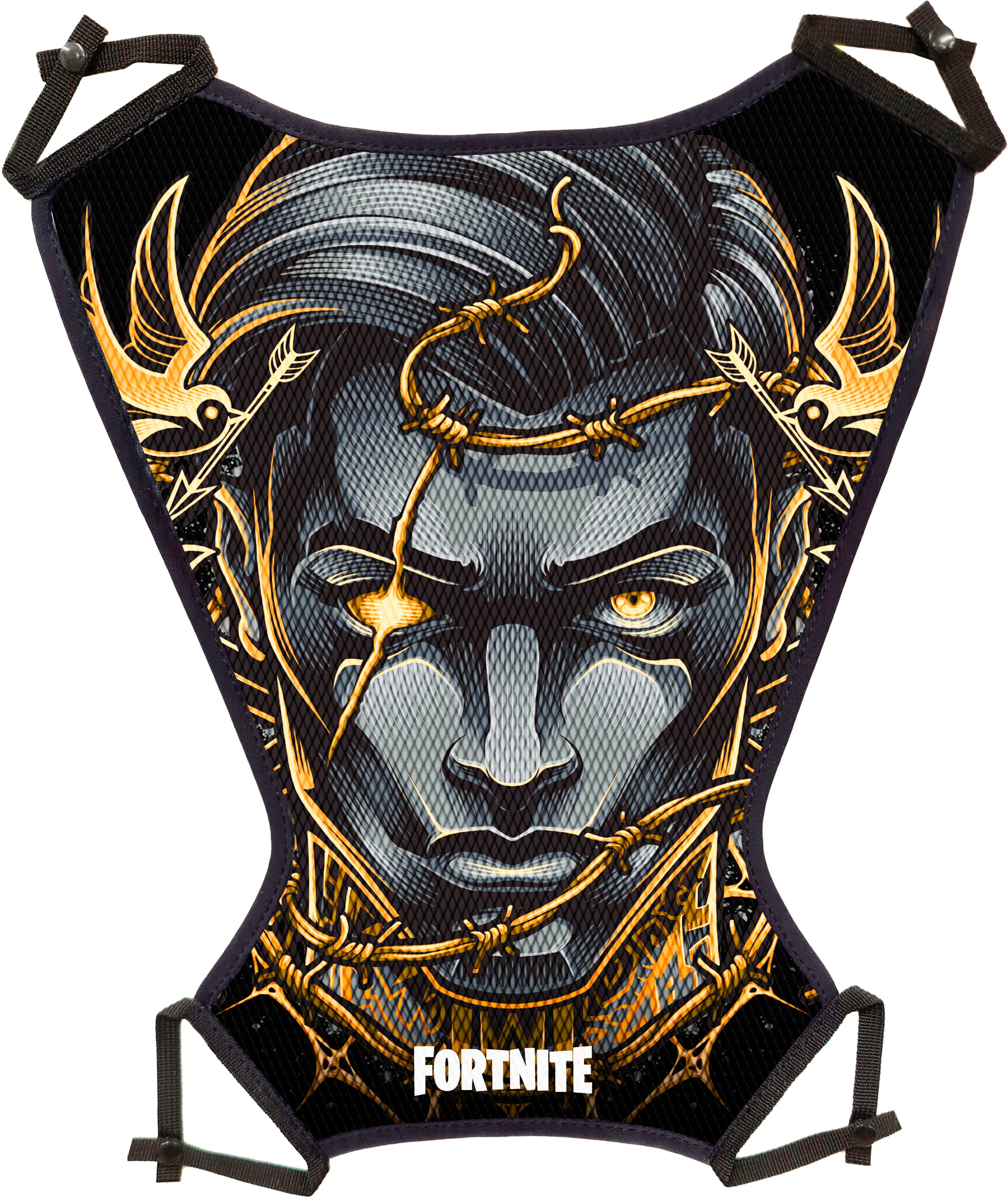 Left. Woojer - Fortnite High-Fidelity Haptic Vest 3 – Midas Edition for Games, Music, Movies, VR, and Wellness. - Black/Golden.