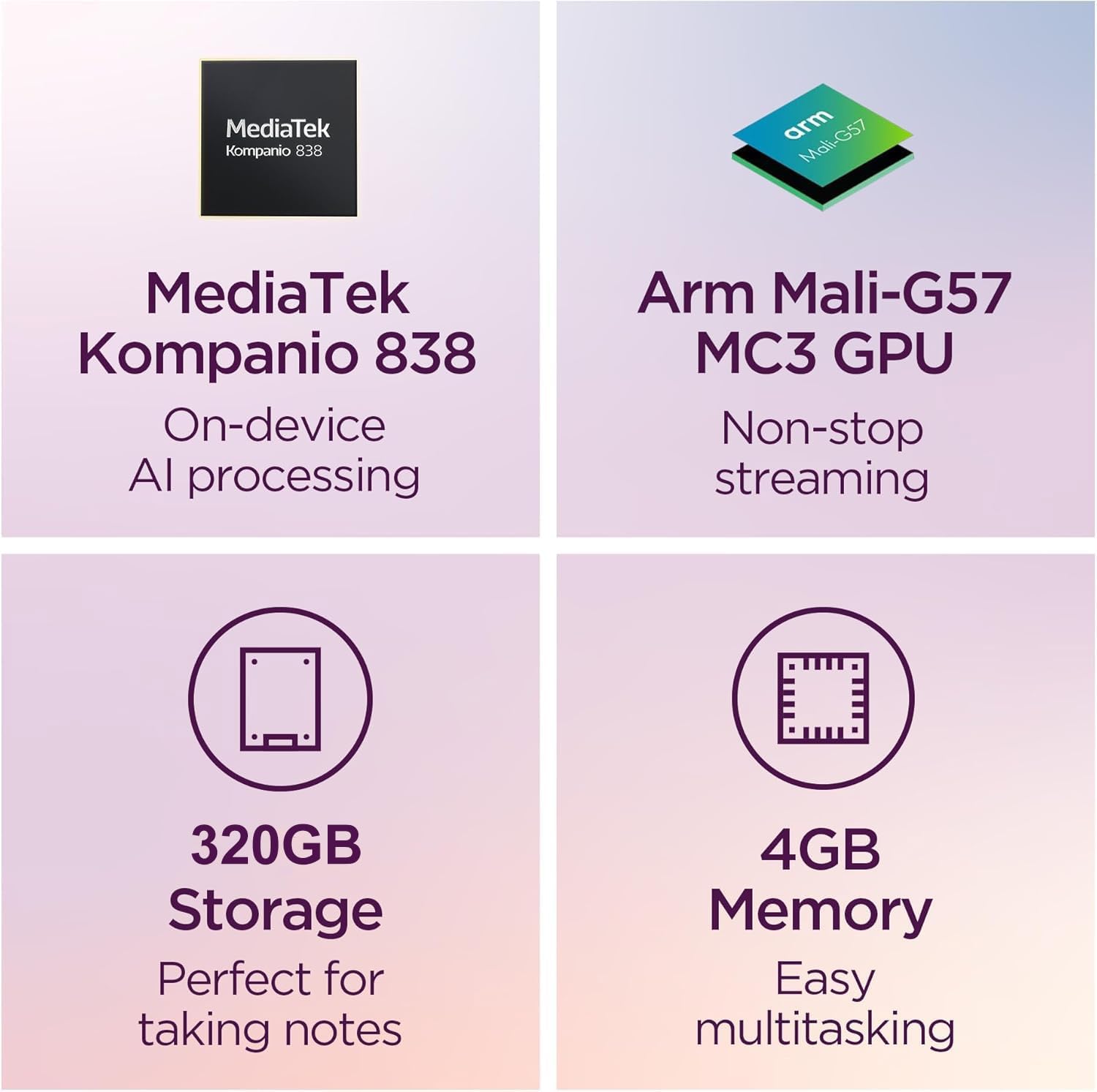 Alt View 2. Lenovo - Chromebook Duet 11M889 Gen9 11" FHD+ 2-in-1 Touch Laptop - MediaTek Kompanio 8Core Processor - 320GB Storage - Chrome OS - Luna Grey.