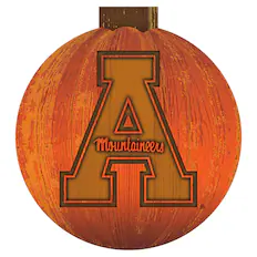 Front. Fan Creations - Appalachian State Mountaineers 12'' Pumpkin Sign - Orange.