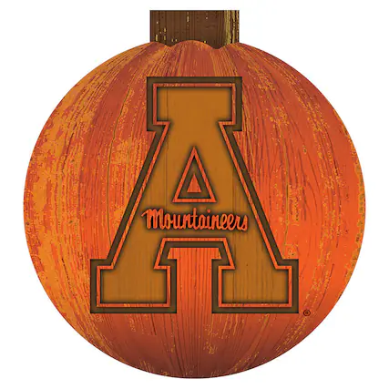 Front. Fan Creations - Appalachian State Mountaineers 12'' Pumpkin Sign - Orange.