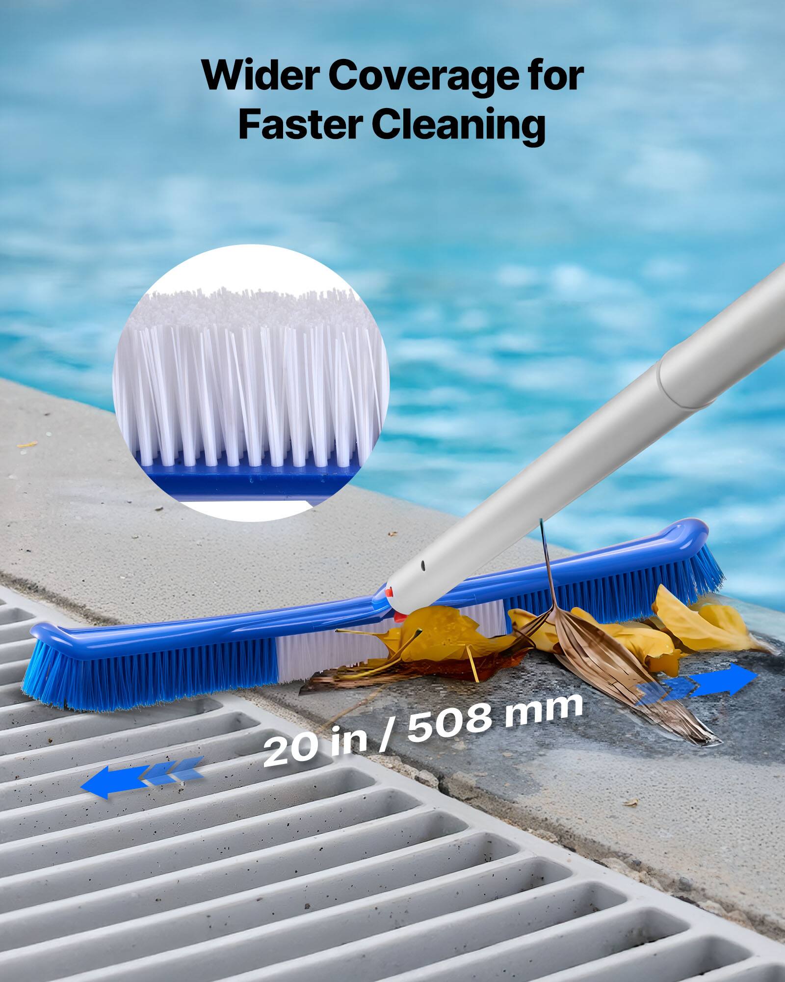 Wider Coverage for Faster Cleaning

20 in / 508 mm