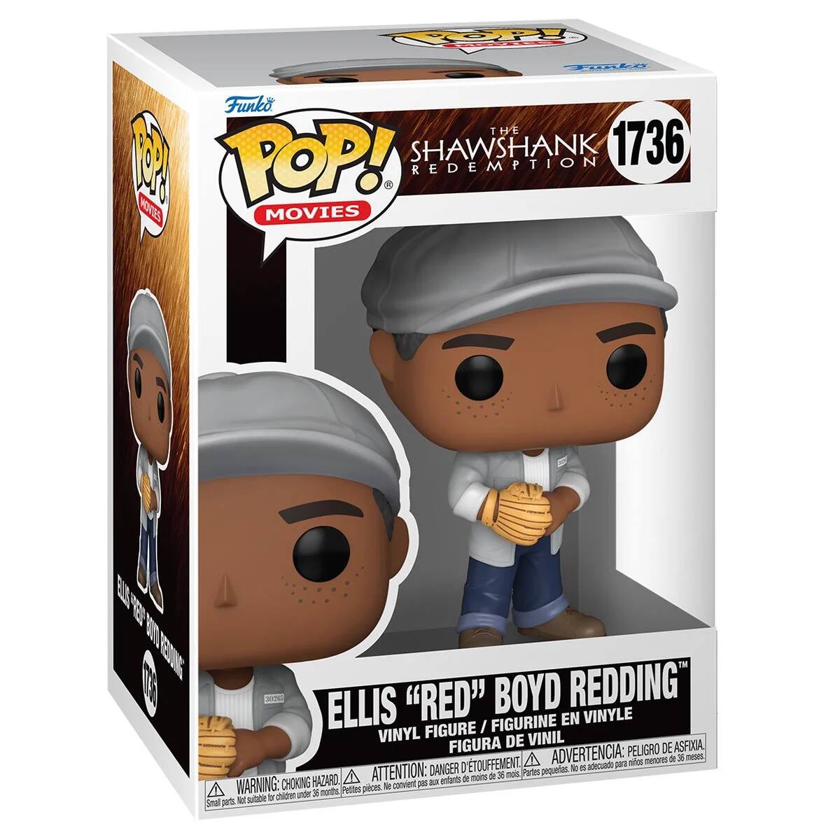 Funko Pop! Movies
The Shawshank Redemption 1736
Ellis "Red" Boyd Redding
Vinyl Figure / Figurine en Vinyle
Figura de Vinil
Figura de Vinil
Peligro de Asfixia
Attention: Danger d'Etouffement
Parts pequeñas. No están adecuadas para menores de 36 meses.
Warning: Choking Hazard
Parts small. Not suitable for children under 36 months.
