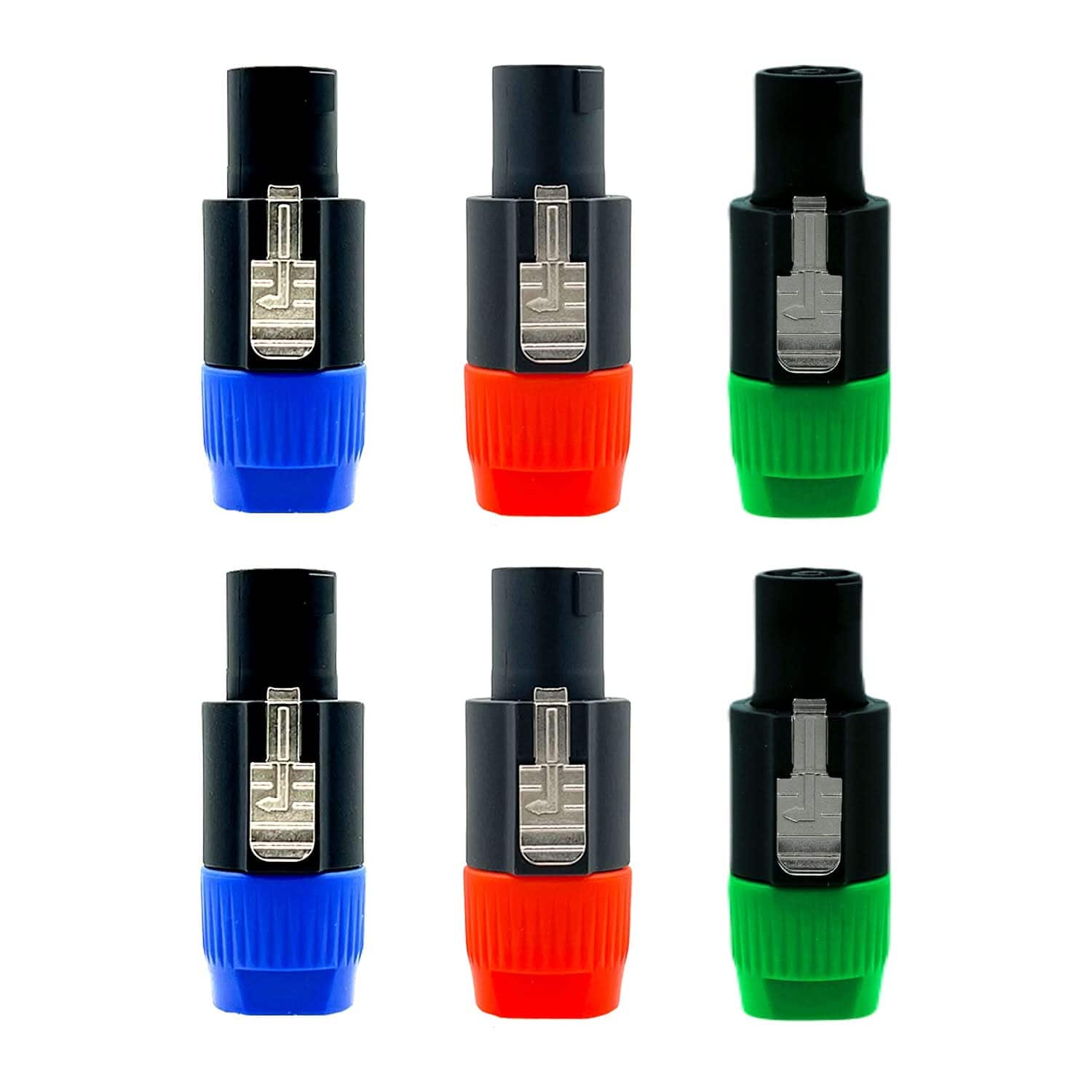 5 CORE - Speakon Adapter 6 Pack High Quality Audio Jack Male Audio Pin Speaker Adapter Connector - Multicolor