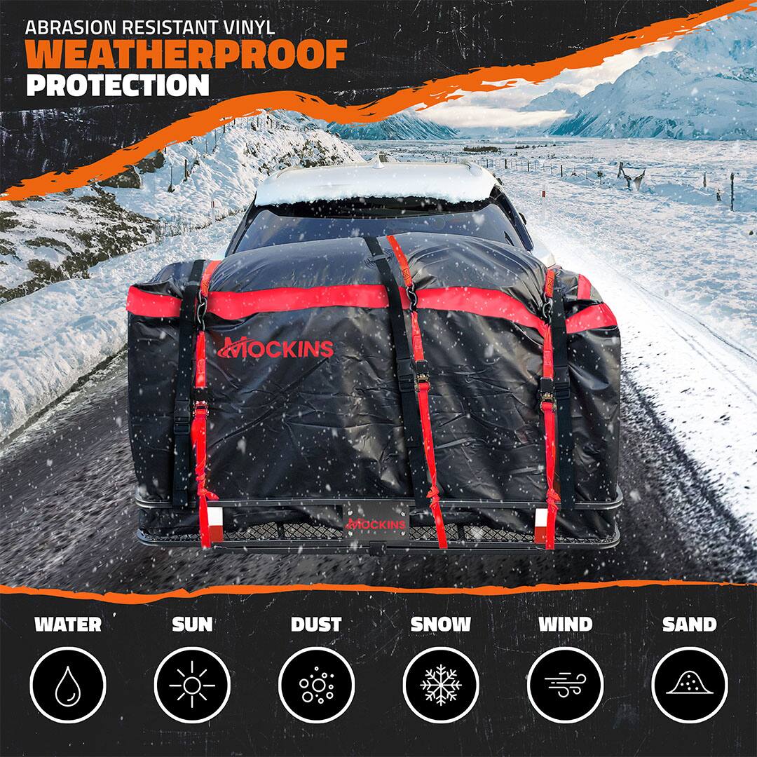 ABRASION RESISTANT VINYL WEATHERPROOF PROTECTION

MOCKINS

WATER SUN DUST SNOW WIND SAND