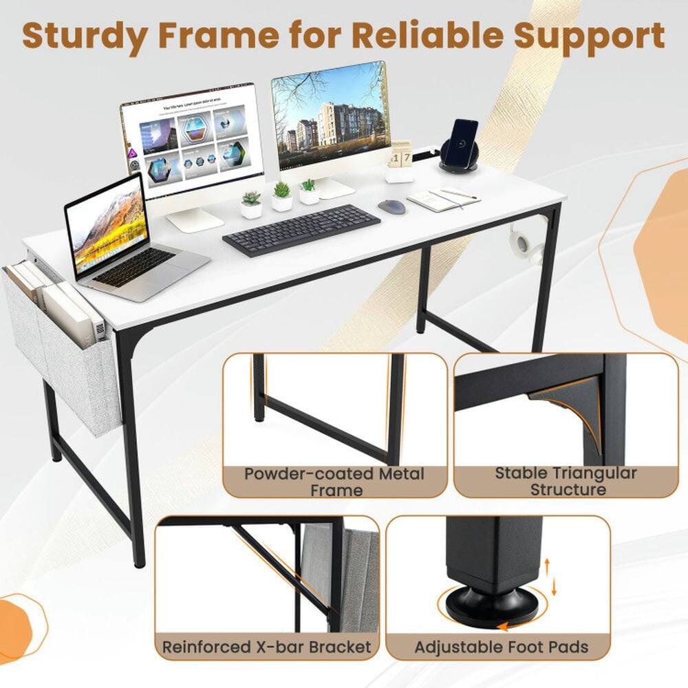 Sturdy Frame for Reliable Support

- Powder-coated Metal Frame
- Stable Triangular Structure
- Reinforced X-bar Bracket
- Adjustable Foot Pads