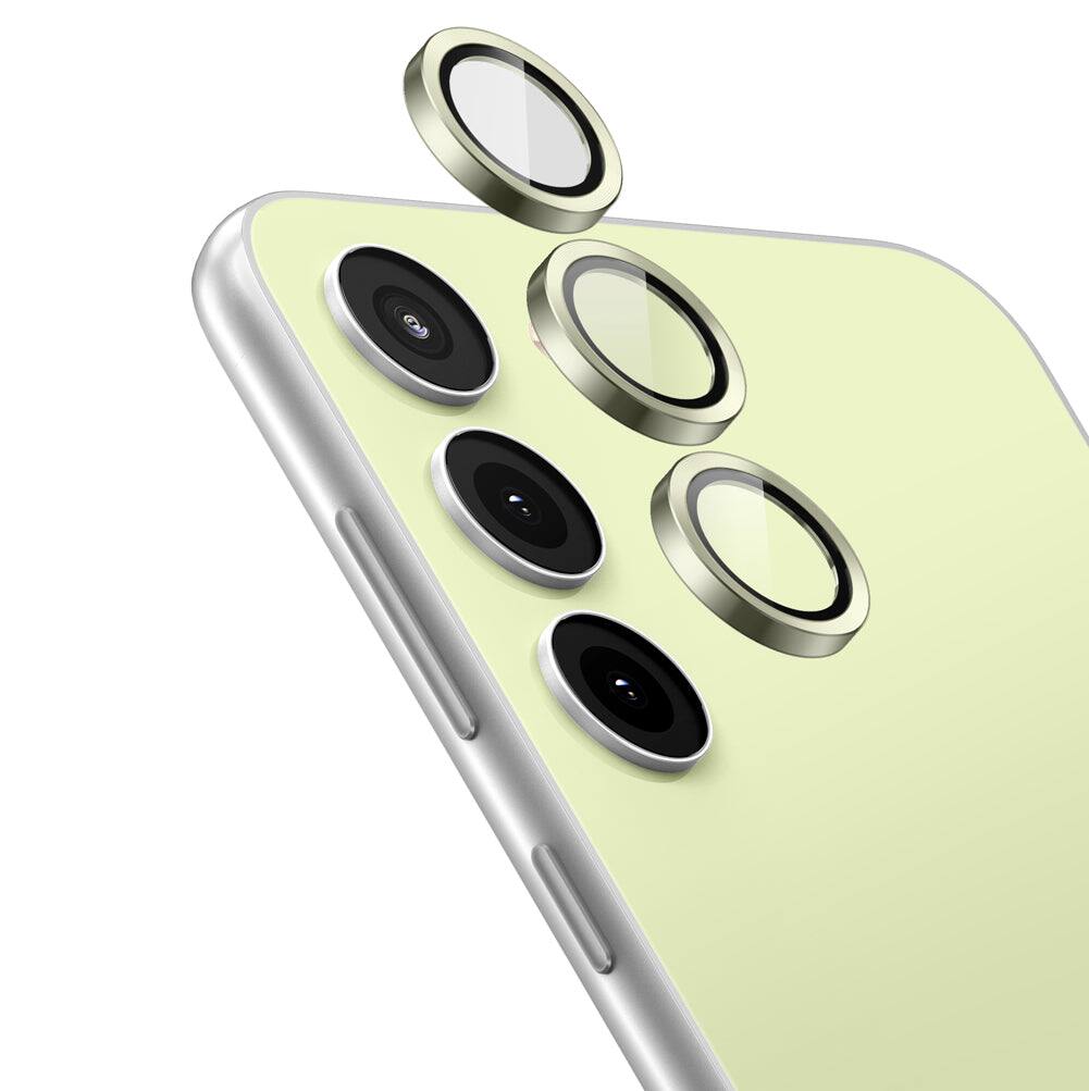 Front. SUPCASE - Tempered Glass Camera Lens Protector for Galaxy S23 / S23+ – Scratch-Resistant, Ultra-Clear - Mint Green.