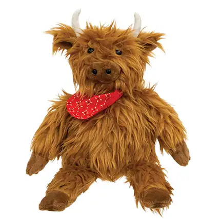 Front. BreeBe - Harry Baby Highland Cow Doll - Brown.