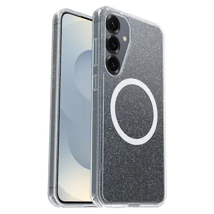 Front. OtterBox - Symmetry Series Hard Shell with Magnets for Samsung Galaxy S25+ - Stardust 3.0.