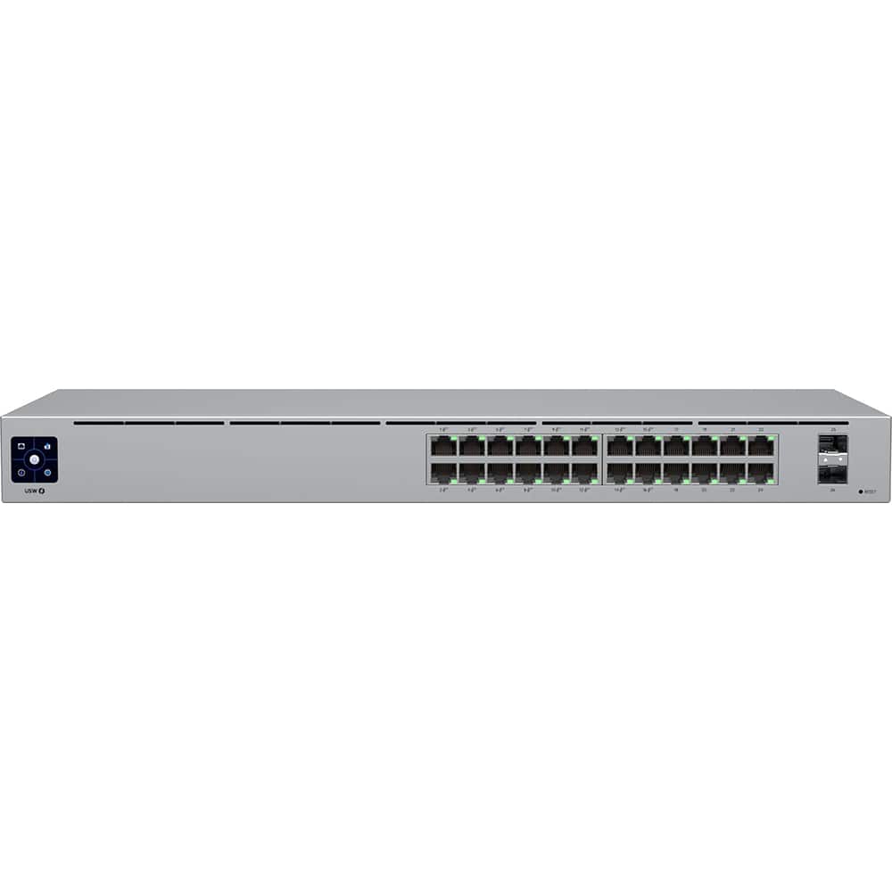 Ubiquiti - 24-Port Gigabit PoE+ Compliant Managed Switch USW-24-POE - Gray